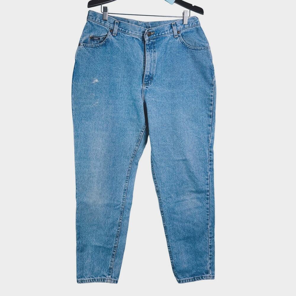 Lee Vintage Women’s 32x30 Mom Jeans 80's Blue Acid Wash Denim